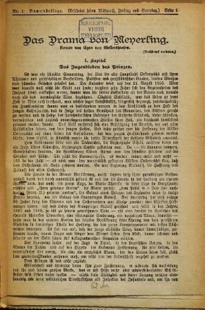 Neues Münchener Tagblatt. Romanbeilage zum Neuen Münchener Tagblatt. [1889,3]