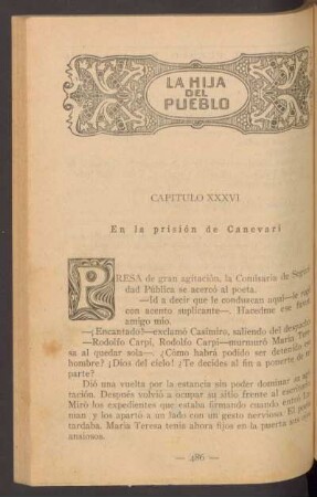 Capítulo XXXVI - En la prisión de Canevari