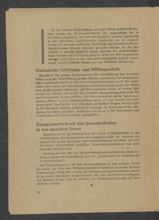 Umfassende Schulungs- und Bildungsarbeit: