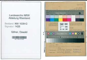 Entnazifizierung Oswald Gillner , geb. 10.05.1905 (Baecker)