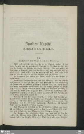 Zweites Kapitel. Geschichte der Mühlen