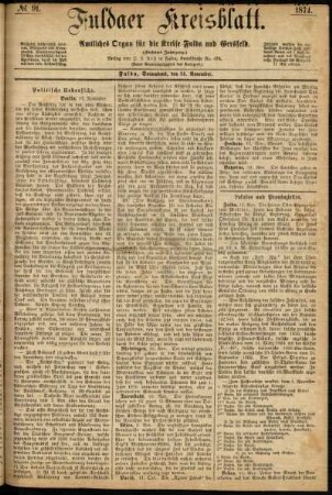 Ausgabe vom Samstag, den 14. November 1874.