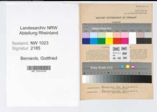 Entnazifizierung Gottfried Bernards , geb. 16.06.1895 (Kaufmann)