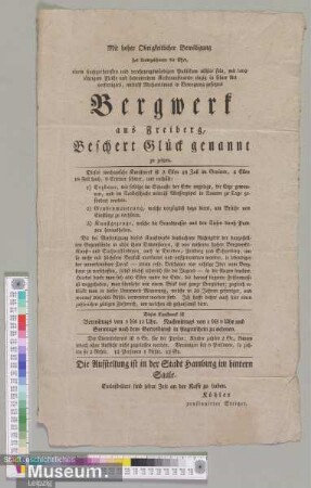 Bergwerk aus Freiberg, Beschert Glück genannt