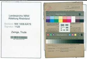 Entnazifizierung Trude Zwinge , geb. 04.10.1904 ()