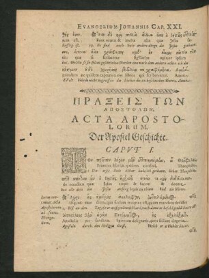 Acta Apostolorum. Der Apostel Geschichte.