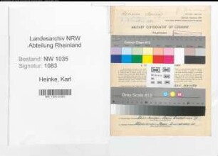 Entnazifizierung Karl Heinke , geb. 14.05.1900 (Steiger)