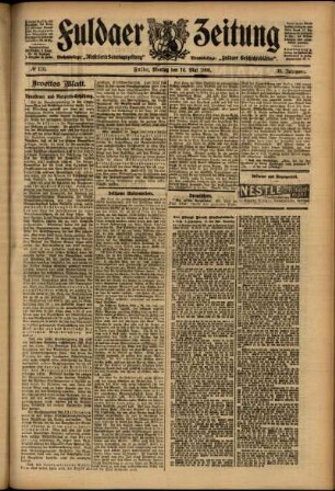Zweite Ausgabe vom Montag, den 14. Mai 1906.