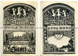 Süsel, 25 + 75 Pfennig (Doppelschein)