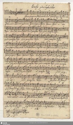 Basso zum letzten Chor