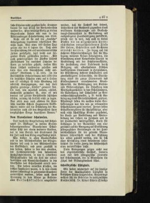 Vom Mannheimer Schulwesen