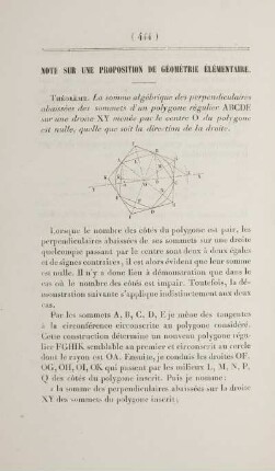 Note sur une proposition de géométrie élémentaire.