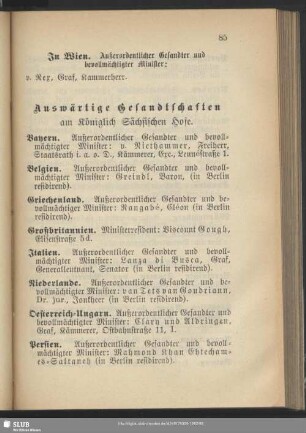 Auswärtige Gesandtschaften