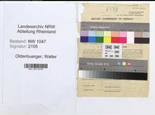 Entnazifizierung Walter Oldenbuerger , geb. 07.03.1914 (Polizeibeamter)