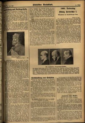 Zweite Ausgabe vom Freitag, den 26. Juni 1936.