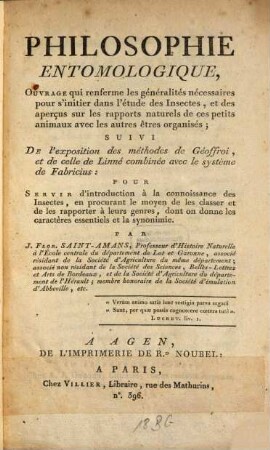 Philosophie entomologique