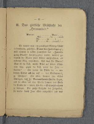II. Das göttliche Geschlecht der "Hermandad."