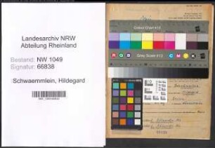 Entnazifizierung Hildegard Schwaemmlein , geb. 13.07.1912 (Fuersorgerin)