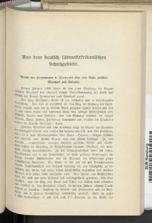 Aus dem deutsch-südafrikanischen Schutzgebiete.