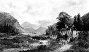 Gebirgslandschaft mit Wildbach