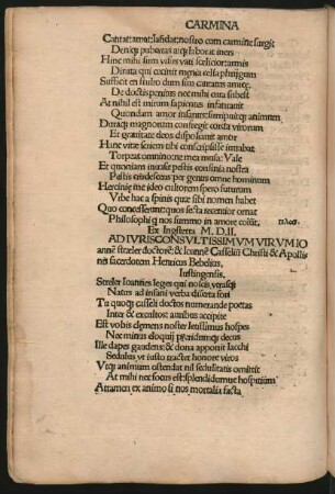Ad Iurisconsultissimum Virum Ioannem straeler doctorem: & Ioannem Casselium ...
