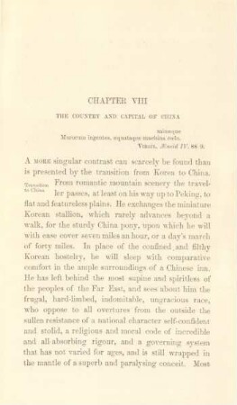 Chapter VIII. The country and capital of China
