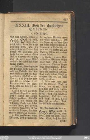 XXXIII. Von der christlichen Selbstliebe.