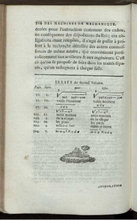 Errata du second Volume. Approbation. Privilège du Roi.