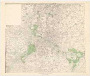 Waldflächen - Dauerwald, Berlin: Übersichtsplan von Groß-Berlin mit Dauerwaldflächen 1:60000