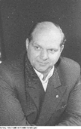 Dresden. Stadtverordnete. Walter Münchenhagen (1. Sekretär der SED-Stadtleitung Dresden) als Stadtverordneter, 1958