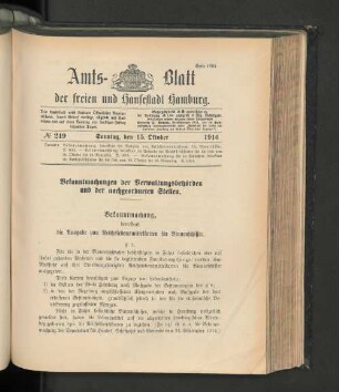 No. 249, 15. Oktober 1916