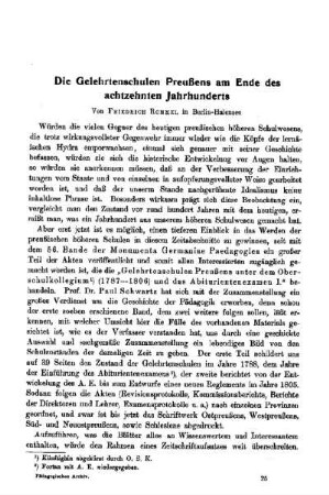 Die Gelehrtenschulen Preußens am Ende des achtzehnten Jahrhunderts