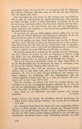 372-373 [Rezension] Leclercq, Jacques, Die Familie
