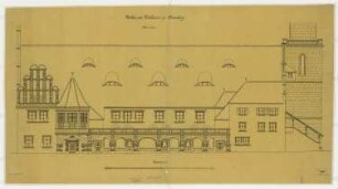 Rathaus, Löwenberg Umbau: Ansicht Nordseite 1:50 (Aufnahme?)
