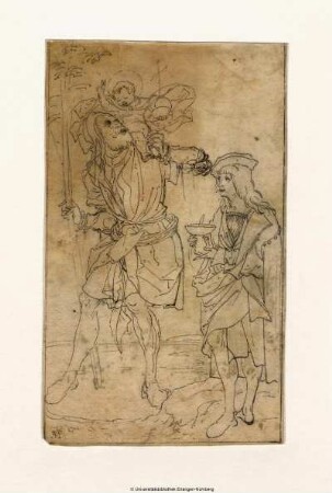 Der Heilige Christoph, rechts der Heilige Veit