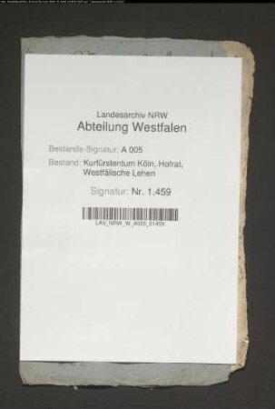 Reskript an Stephan von Neuenhof wegen der Lehnbarkeit seines Schlosses Neuenhof