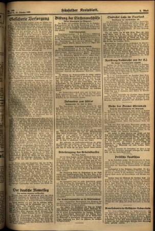 Zweite Ausgabe vom Mittwoch, den 16. Oktober 1935.