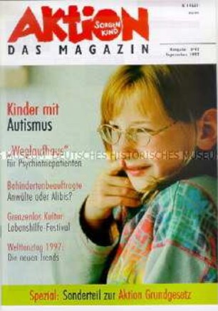 Magazin "Aktion Sorgenkind" mit Beiträgen aus dem Leben Behinderter