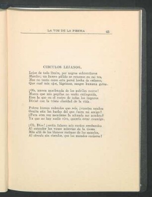 Círculos lejanos.
