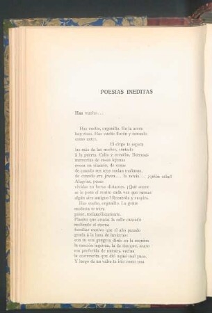 Poesías ineditas : Has vuelto... [y] A Carcavallo