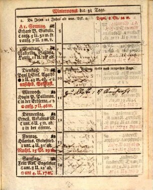 Schreib-Kalender zum Gebrauche für Jedermann : zumal für Beamte, Geistliche, Handels- und Gewerbsleute, 1815