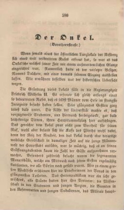 Der Onkel. (Dorotheenstraße.)