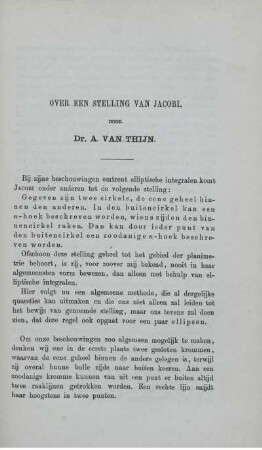 Over een stelling van jacobi.