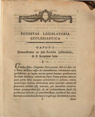 Diss. de potestate legislatoria ecclesiastica