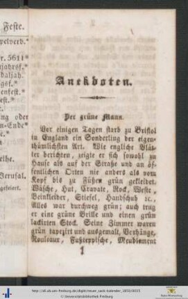 Der grüne Mann.