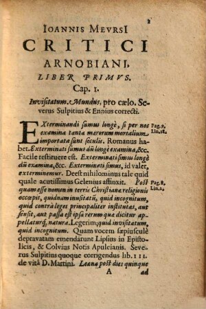 Ioannis Meursi Criticus Arnobianus : tributus in libros septem