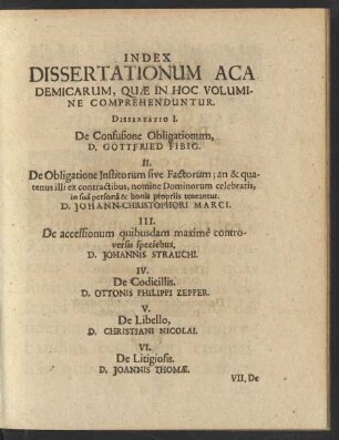 Index Dissertationum Academicarum ...
