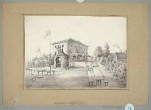 Das ehemalige Ausflugslokal "Paradies" in Radebeul (Höhenweg 1, 1827 im toskanischen Stil umgebaut, ab 1845 Weinausschank, bis 1960 Gaststätte, heute Wohnhaus)
