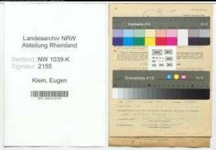 Entnazifizierung Eugen Klein , geb. 30.09.1908 (Saenger)