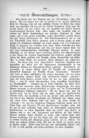 Überraschungen.